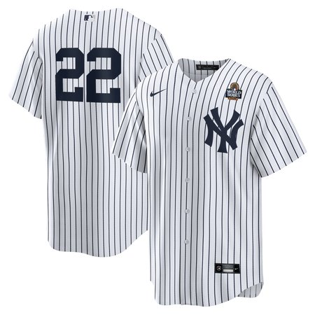 Men's New York Yankees Juan Soto White 2024 World Series Home Replica Player Jersey