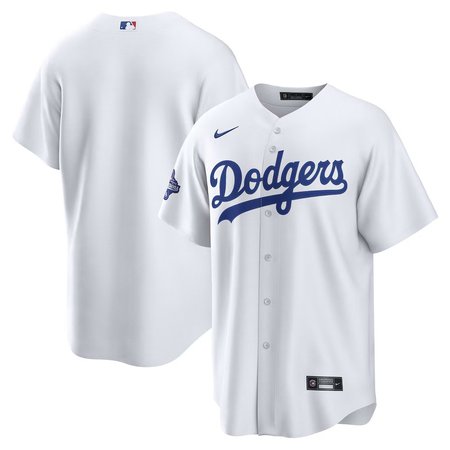 Men's Los Angeles Dodgers Nike White Home 2025 World Series Champions Replica Jersey