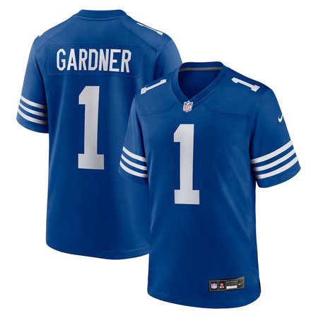Men's Indianapolis Colts #1 Ahmad Sauce Gardner Nike Royal Team Game Jersey