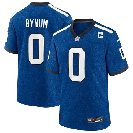 Men's Indianapolis Colts #0 Camryn Bynum Nike Heather Royal Alternate 2 Indiana Nights Game Jersey