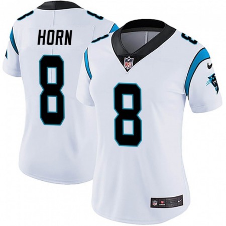 Women's Carolina Panthers #8 Jaycee Horn White Vapor Untouchable Limited Stitched NFL Jersey(Run Small) Women's Carolina Panthers #8 Jaycee Horn White Vapor Untouchable Limited Stitched NFL Jersey(Run Small)