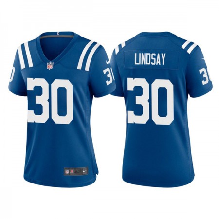 Women's Indianapolis Colts #30 Phillip Lindsay Blue Stitched Jersey(Run Small) Women's Indianapolis Colts #30 Phillip Lindsay Blue Stitched Jersey(Run Small)