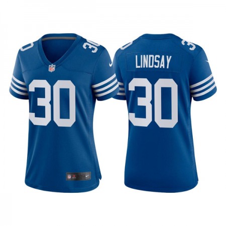 Women's Indianapolis Colts #30 Phillip Lindsay New Blue Stitched Jersey(Run Small) Women's Indianapolis Colts #30 Phillip Lindsay New Blue Stitched Jersey(Run Small)