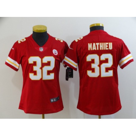 Women's Kansas City Chiefs #32 Tyrann Mathieu Red Vapor Untouchable Limited Stitched NFL Jersey(Run Small) Women's Kansas City Chiefs #32 Tyrann Mathieu Red Vapor Untouchable Limited Stitched NFL Jersey(Run Small)