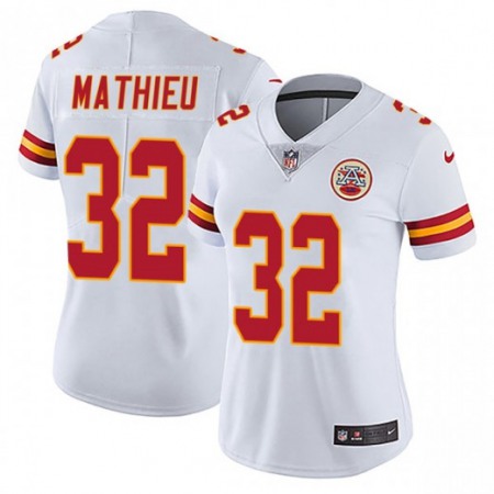 Women's Kansas City Chiefs #32 Tyrann Mathieu White Vapor Untouchable Limited Stitched NFL Jersey(Run Small) Women's Kansas City Chiefs #32 Tyrann Mathieu White Vapor Untouchable Limited Stitched NFL Jersey(Run Small)