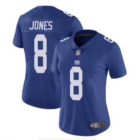 Women's New York Giants #8 Daniel Jones Blue Vapor Untouchable Limited Stitched NFL Jersey(Run Small) Women's New York Giants #8 Daniel Jones Blue Vapor Untouchable Limited Stitched NFL Jersey(Run Small)