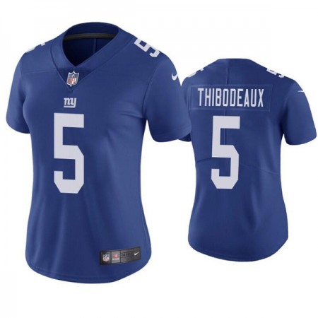 Women's New York Giants #5 Kayvon Thibodeaux Royal Limited Stitched NFL Jersey(Run Small) Women's New York Giants #5 Kayvon Thibodeaux Royal Limited Stitched NFL Jersey(Run Small)