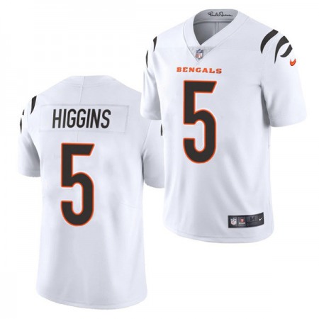Men's Cincinnati Bengals #5 Tee Higgins White Vapor Untouchable Limited Stitched Jersey Men's Cincinnati Bengals #5 Tee Higgins White Vapor Untouchable Limited Stitched Jersey