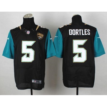 Nike Jaguars #5 Blake Bortles Black Alternate Men's Stitched NFL Elite Jersey