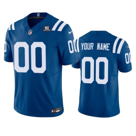 Men's Indianapolis Colts Active Player Custom Blue 2023 F.U.S.E 40th Anniversary Vapor Untouchable Stitched Football Jersey Men's Indianapolis Colts Active Player Custom Blue 2023 F.U.S.E 40th Anniversary Vapor Untouchable Stitched Football Jersey