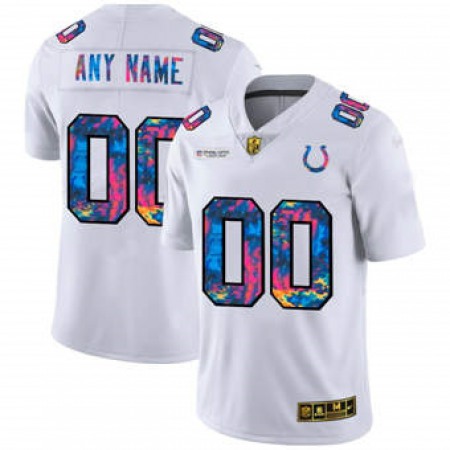 Men's Indianapolis Colts Customized 2020 White Crucial Catch Limited Stitched Jersey Men's Indianapolis Colts Customized 2020 White Crucial Catch Limited Stitched Jersey