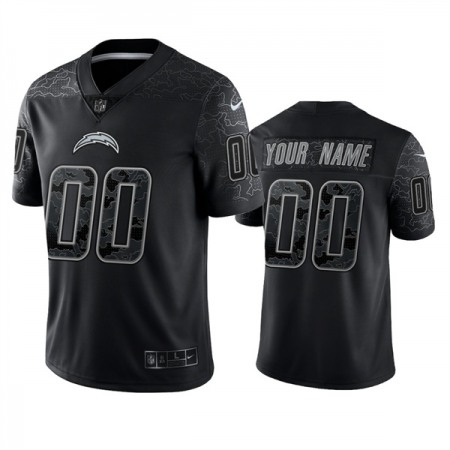 Men's Los Angeles Chargers Active Player Custom Black Reflective Limited Stitched Football Jersey Men's Los Angeles Chargers Active Player Custom Black Reflective Limited Stitched Football Jersey