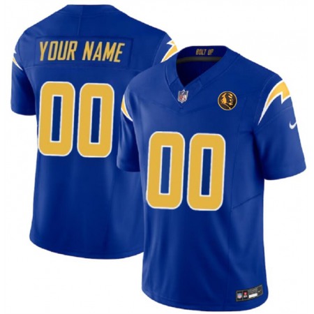 Men's Los Angeles Chargers Active Player Custom Royal 2023 F.U.S.E. With John Madden Patch Vapor Limited Stitched Football Jersey Men's Los Angeles Chargers Active Player Custom Royal 2023 F.U.S.E. With John Madden Patch Vapor Limited Stitched Football Jersey