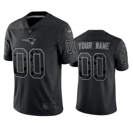 Men's New England Patriots Active Player Custom Black Reflective Limited Stitched Football Jersey Men's New England Patriots Active Player Custom Black Reflective Limited Stitched Football Jersey