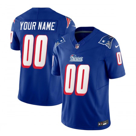 Men's New England Patriots Active Player Custom Blue 2023 F.U.S.E. Throwback Limited Stitched Football Jersey Men's New England Patriots Active Player Custom Blue 2023 F.U.S.E. Throwback Limited Stitched Football Jersey