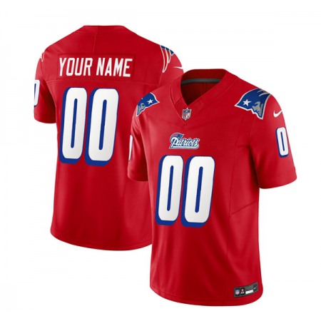 Men's New England Patriots Active Player Custom Red 2023 F.U.S.E. Throwback Limited Stitched Football Jersey Men's New England Patriots Active Player Custom Red 2023 F.U.S.E. Throwback Limited Stitched Football Jersey