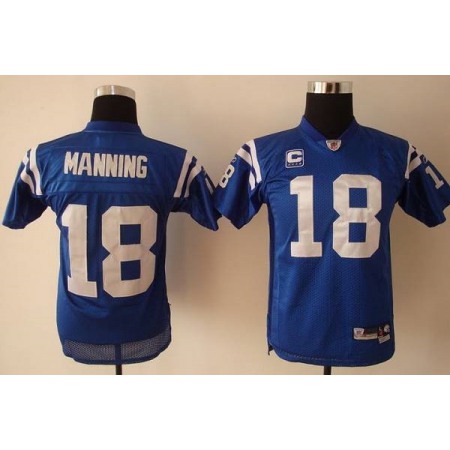 Colts #18 Peyton Manning Blue Stitched Youth NFL Jersey Colts #18 Peyton Manning Blue Stitched Youth NFL Jersey