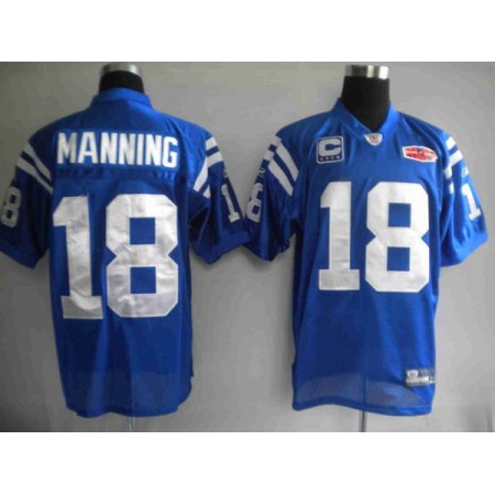 Colts #18 Peyton Manning Blue With Super Bowl Patch Stitched Youth NFL Jersey Colts #18 Peyton Manning Blue With Super Bowl Patch Stitched Youth NFL Jersey