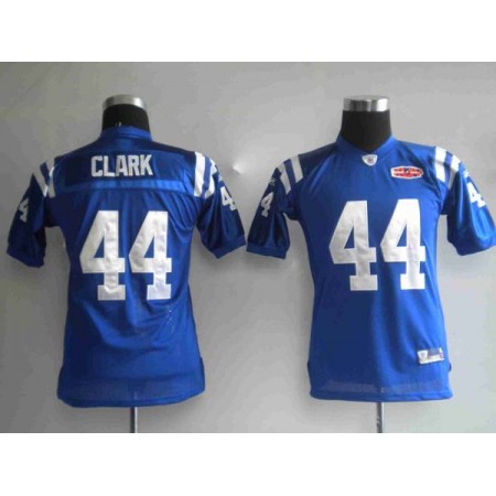 Colts #44 Dallas Clark Blue With Super Bowl Patch Stitched Youth NFL Jersey Colts #44 Dallas Clark Blue With Super Bowl Patch Stitched Youth NFL Jersey