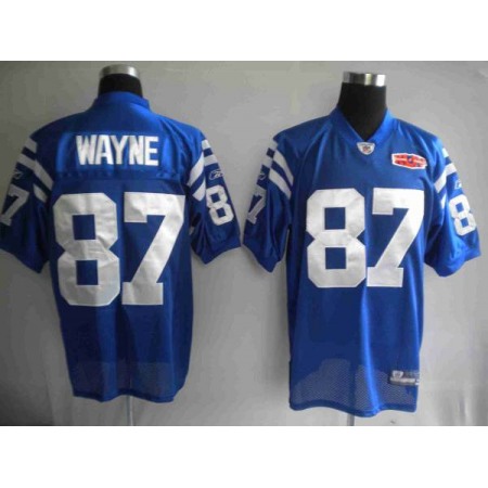 Colts #87 Reggie Wayne Blue With Super Bowl Patch Stitched Youth NFL Jersey Colts #87 Reggie Wayne Blue With Super Bowl Patch Stitched Youth NFL Jersey