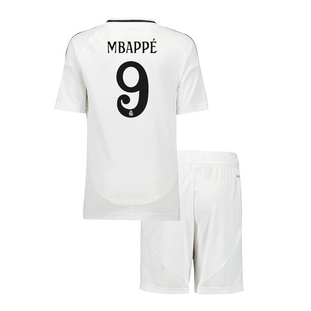Kid's MBAPPÉ #9 Real Madrid Home Soccer Jersey Kit 2024/25