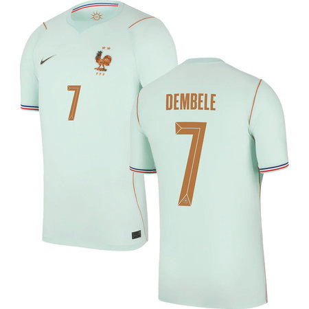 Kid's DEMBELE #7 France Away Replica Jersey World Cup 2026