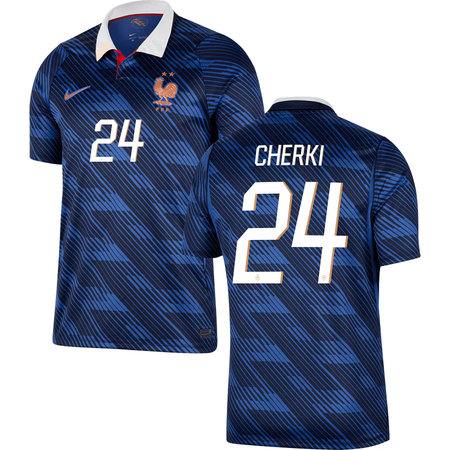 Kid's CHERKI #24 France Home Replica Jersey World Cup 2026