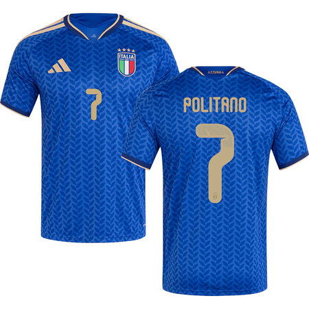Kid's POLITANO #7 Italy Home Replica Jersey World Cup 2026