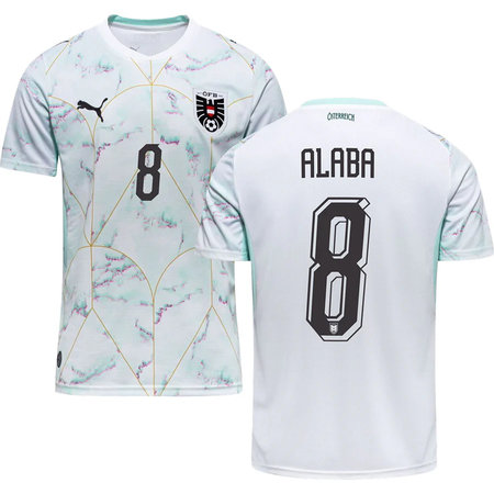 Kid's ALABA #8 Austria Away Replica Jersey World Cup 2026