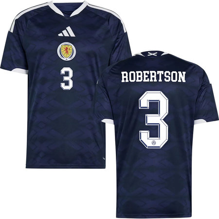 Kid's ROBERTSON #3 Scotland Home Replica Jersey World Cup 2026